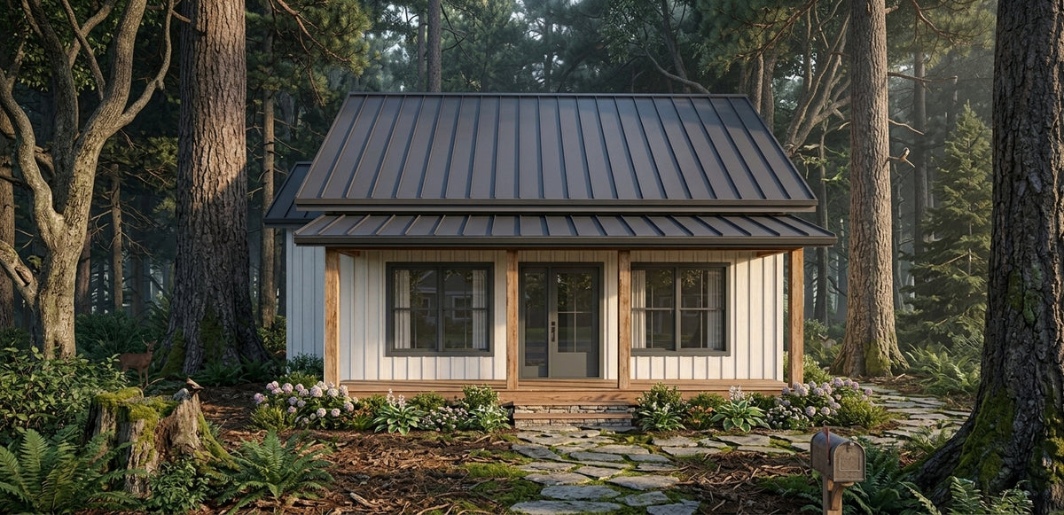 The Fernwood ADU Plan | 790 SF 2-Bedroom Cottage House Plan - NEW!